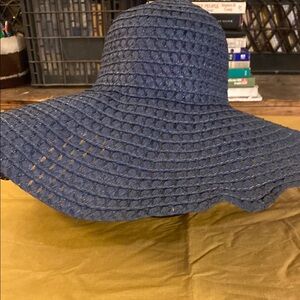 Elegant Navy Wide Brim Hat